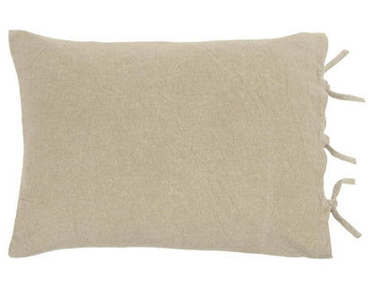 Natural Queen Cotton Washable Polyester Duvet Cover Set With Two Shams