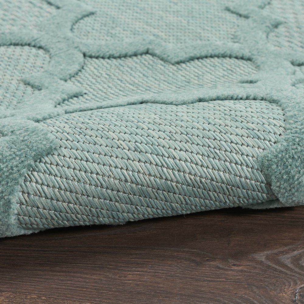 5' X 7' Aqua Indoor Outdoor Area Rug HomeRoots