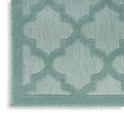 5' X 7' Aqua Indoor Outdoor Area Rug HomeRoots