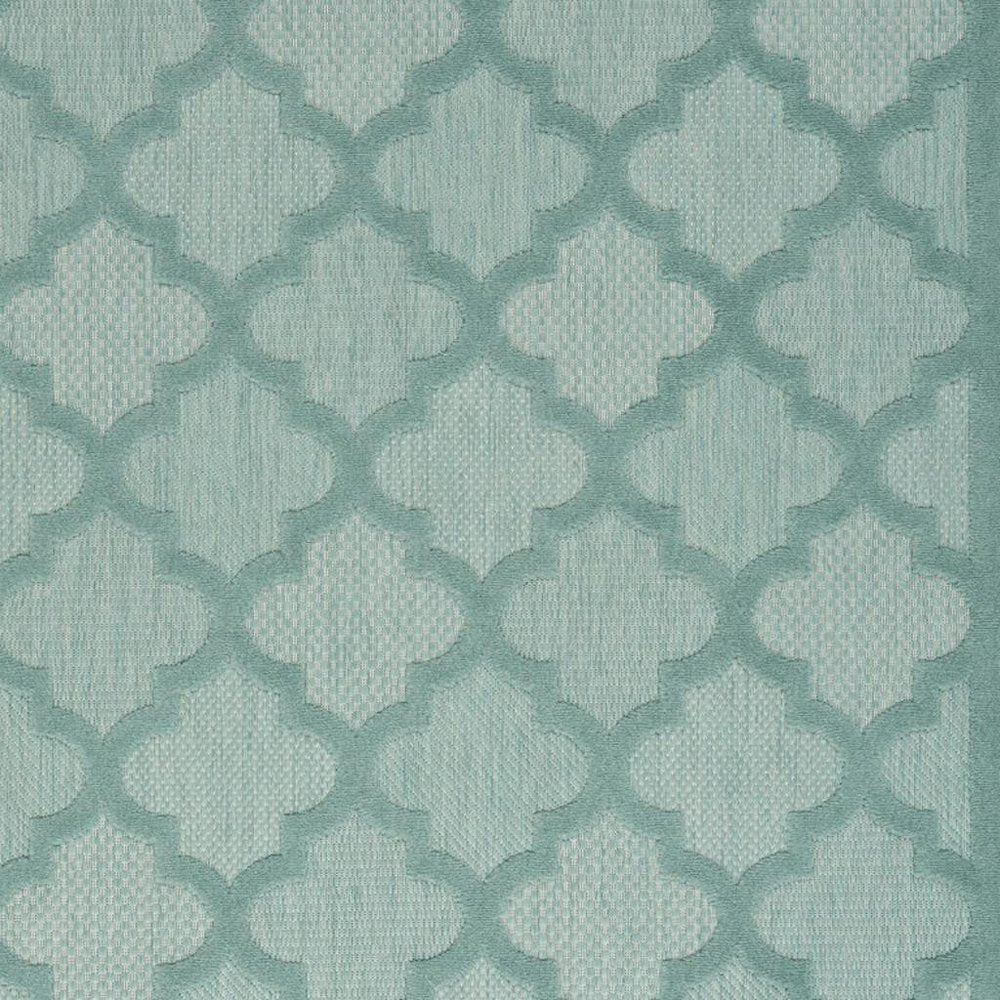 5' X 7' Aqua Indoor Outdoor Area Rug — view 3