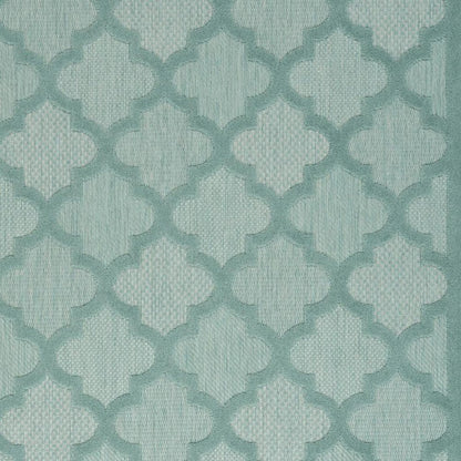 5' X 7' Aqua Indoor Outdoor Area Rug HomeRoots