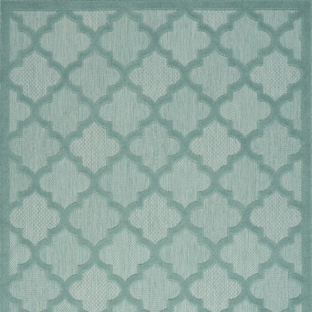 5' X 7' Aqua Indoor Outdoor Area Rug — view 4