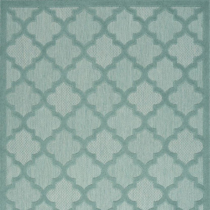 5' X 7' Aqua Indoor Outdoor Area Rug HomeRoots