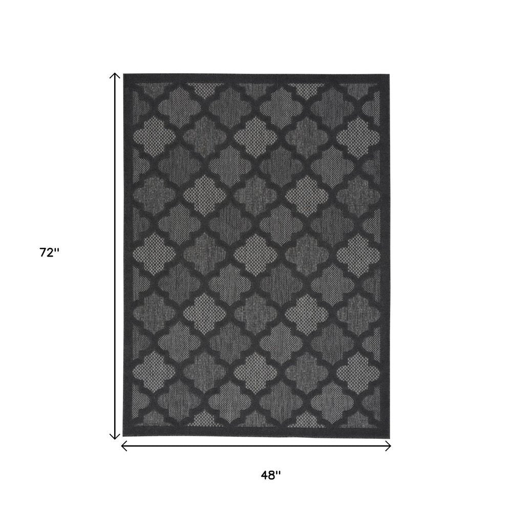 4' X 6' Charcoal Indoor Outdoor Area Rug — view 3