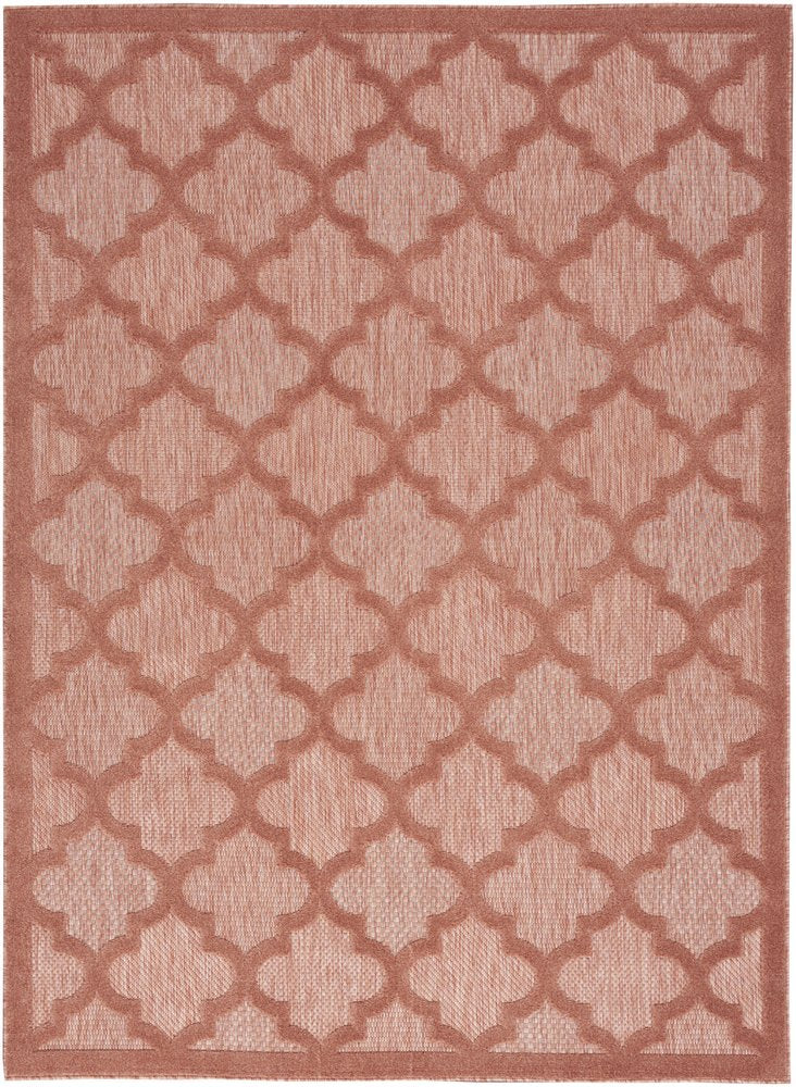 5' X 7' Coral Indoor Outdoor Area Rug HomeRoots