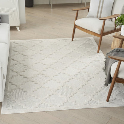 4' X 6' Ivory Indoor Outdoor Area Rug HomeRoots