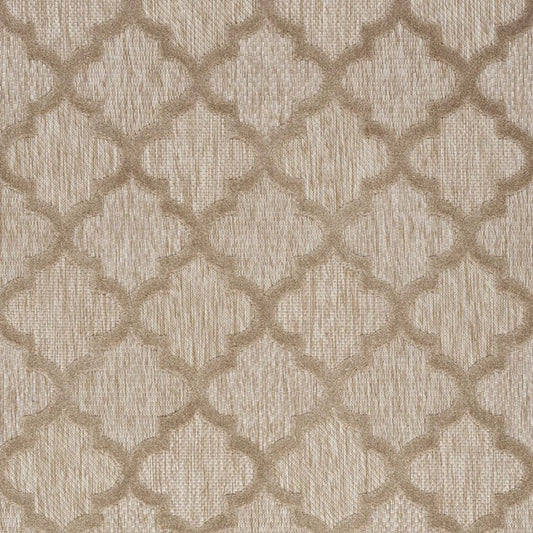 5' X 7' Beige Indoor Outdoor Area Rug