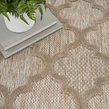 5' X 7' Beige Indoor Outdoor Area Rug HomeRoots