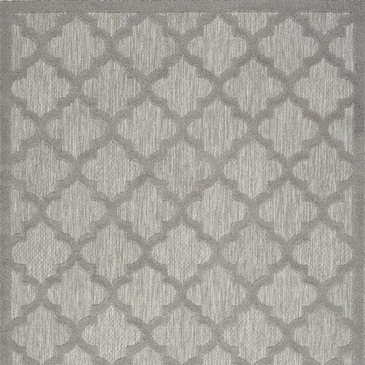 4' X 6' Gray Indoor Outdoor Area Rug