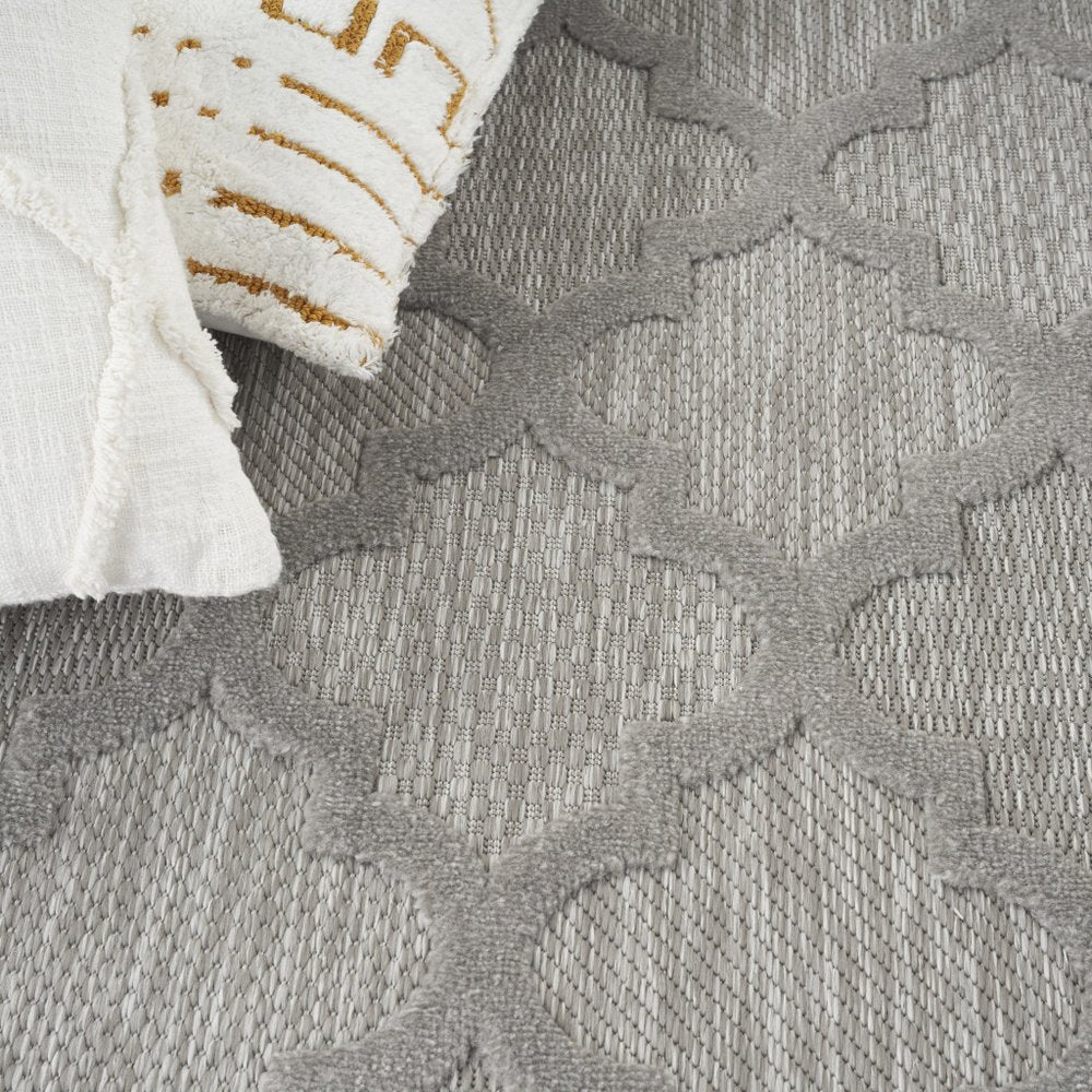 5' X 7' Gray Indoor Outdoor Area Rug — view 7