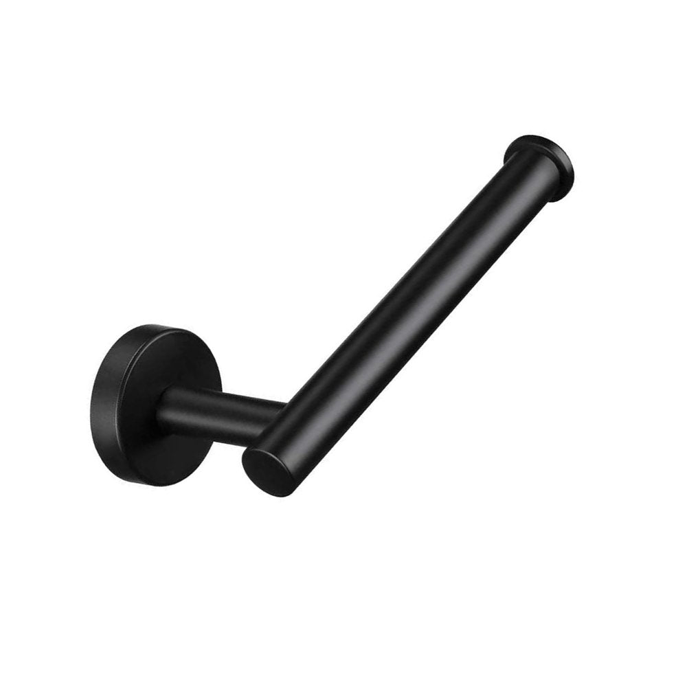 Set of Two Black Stainless Steel Wall Mount Towel Ring and Toilet Paper Holder — view 4