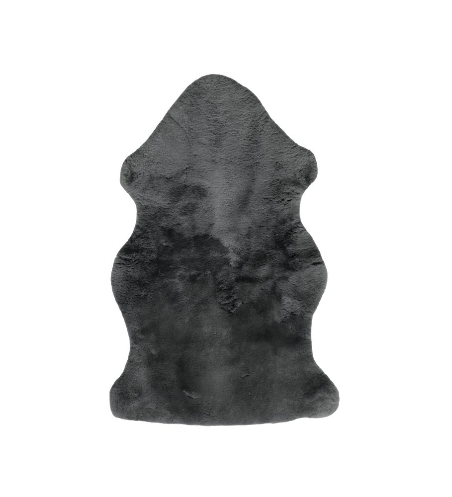 36" X 24" Charcoal Faux Fur Throw Blanket — view 1