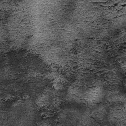 Charcoal Plain Weave Faux Fur Solid Color Throw HomeRoots