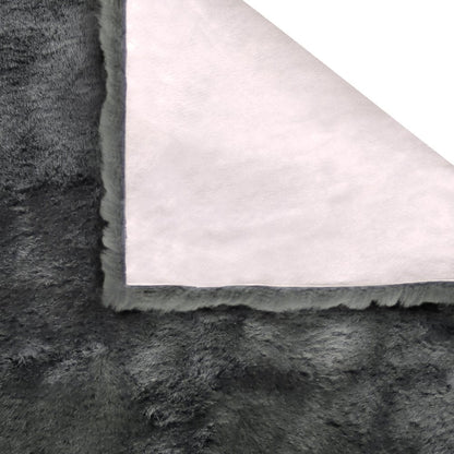 17" Charcoal Medical Sheepskin Chair Pad HomeRoots
