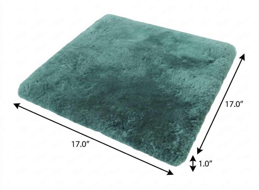 Set Of Two 17" X 17" Emerald Linen Solid Color Dining Chair Pad HomeRoots