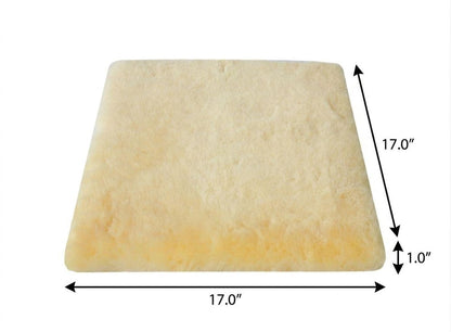 Set Of Two 17" X 17" Cornsilk Linen Solid Color Dining Chair Pad HomeRoots