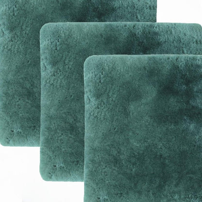 Set Of Four 17" X 17" Emerald Linen Solid Color Dining Chair Pad HomeRoots