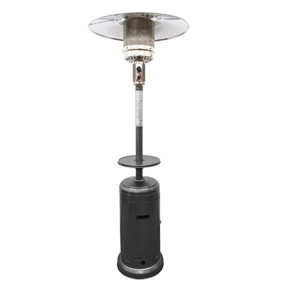 48000 BTU Silver Steel Propane Cylindrical Pole Standing Patio Heater - FurniFindUSA