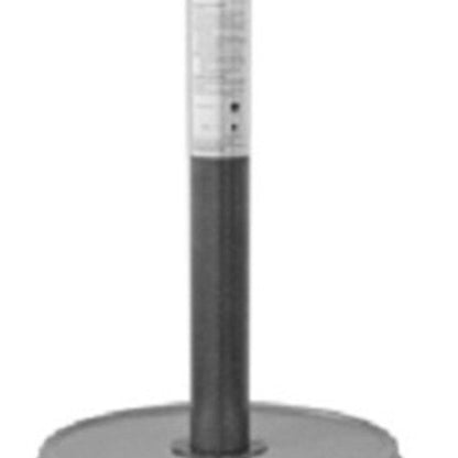 48000 BTU Silver Steel Propane Cylindrical Pole Standing Patio Heater - FurniFindUSA