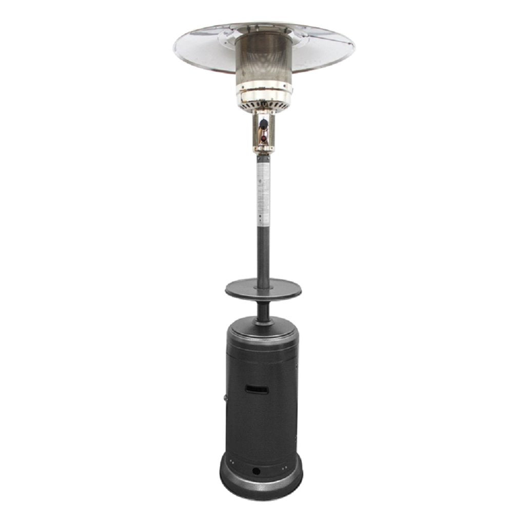 48000 BTU Silver Steel Propane Cylindrical Pole Standing Patio Heater HomeRoots