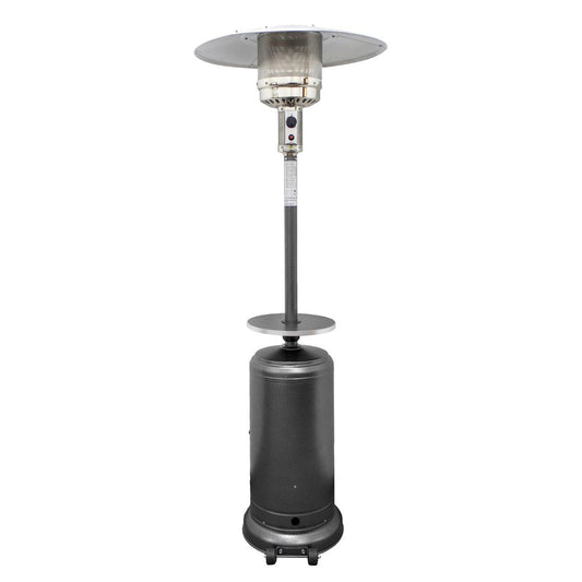 48000 BTU Silver Steel Propane Cylindrical Pole Standing Patio Heater HomeRoots