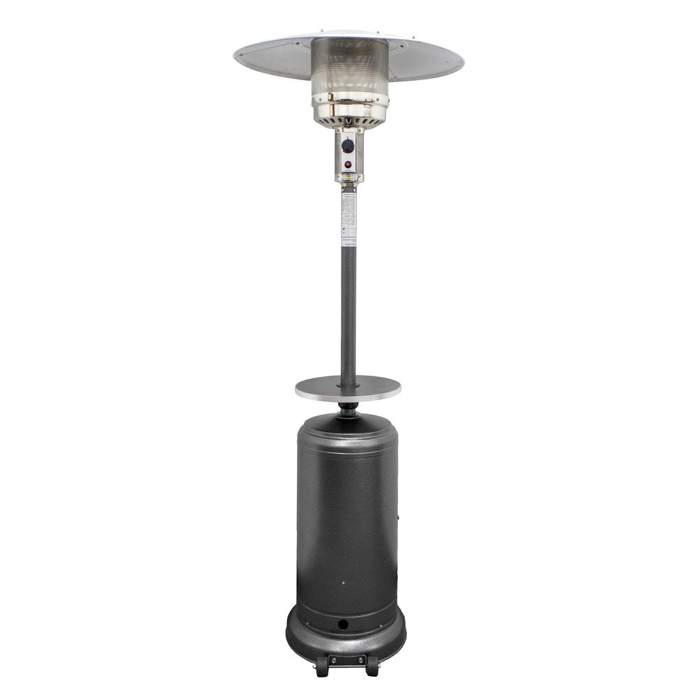 48000 BTU Silver Steel Propane Cylindrical Pole Standing Patio Heater HomeRoots