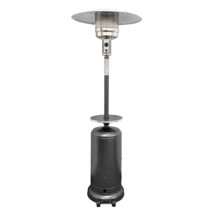 48000 BTU Silver Steel Propane Cylindrical Pole Standing Patio Heater HomeRoots