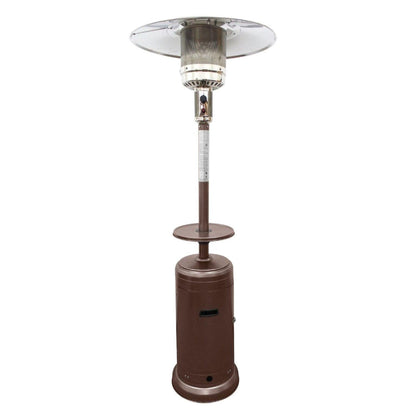 48000 BTU Bronze Steel Propane Cylindrical Pole Standing Patio Heater - FurniFindUSA