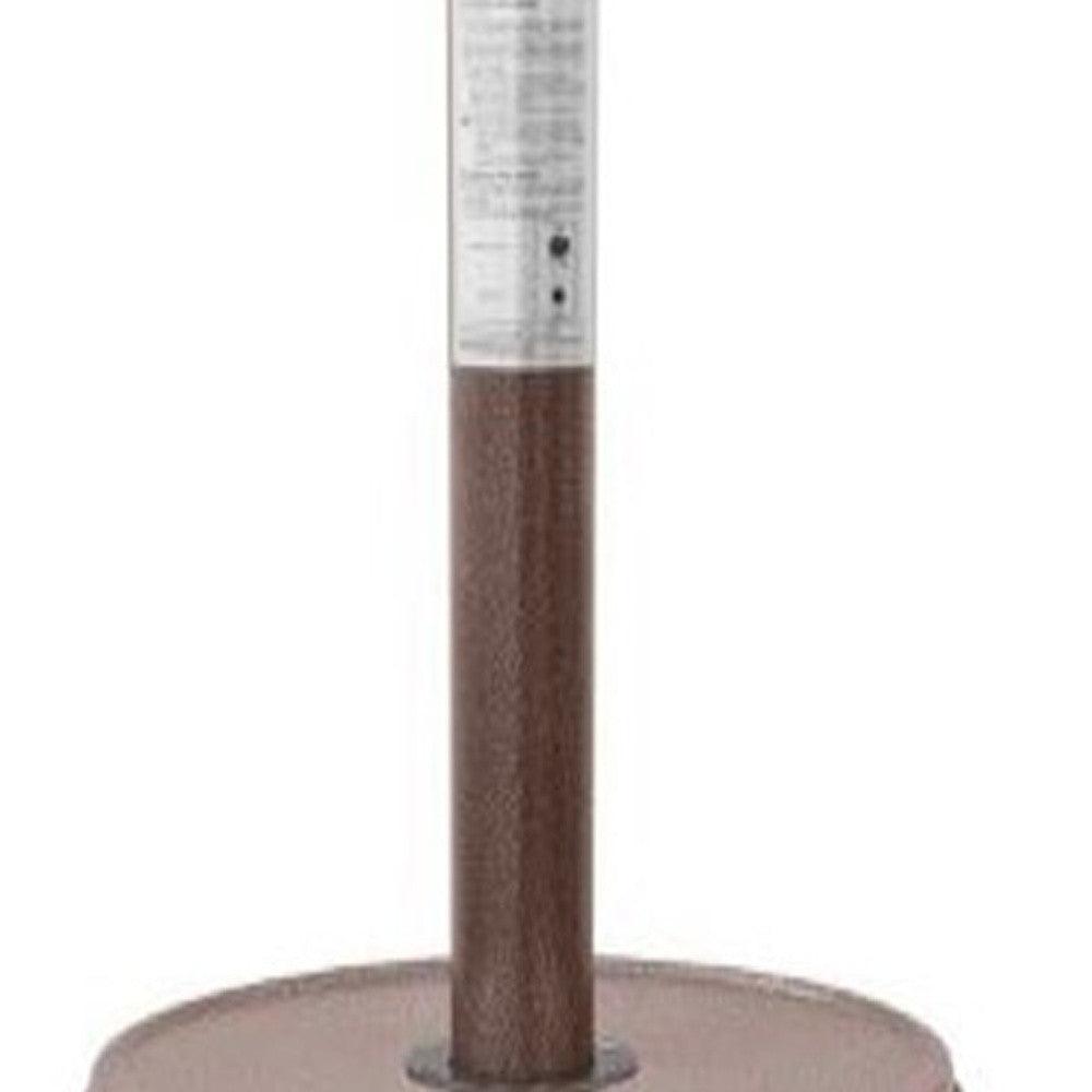 48000 BTU Bronze Steel Propane Cylindrical Pole Standing Patio Heater - FurniFindUSA