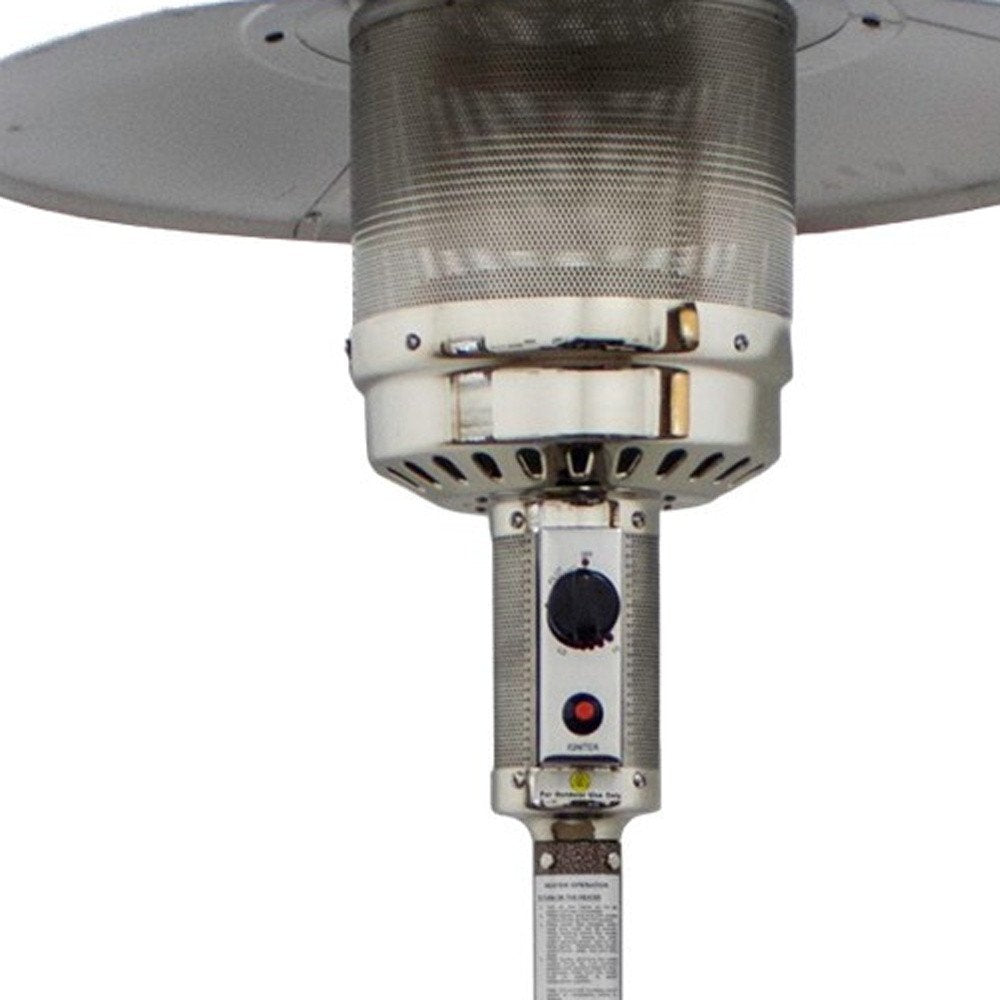 48000 BTU Bronze Steel Propane Cylindrical Pole Standing Patio Heater HomeRoots