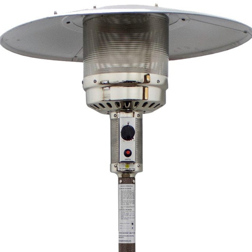 48000 BTU Bronze Steel Propane Cylindrical Pole Standing Patio Heater HomeRoots