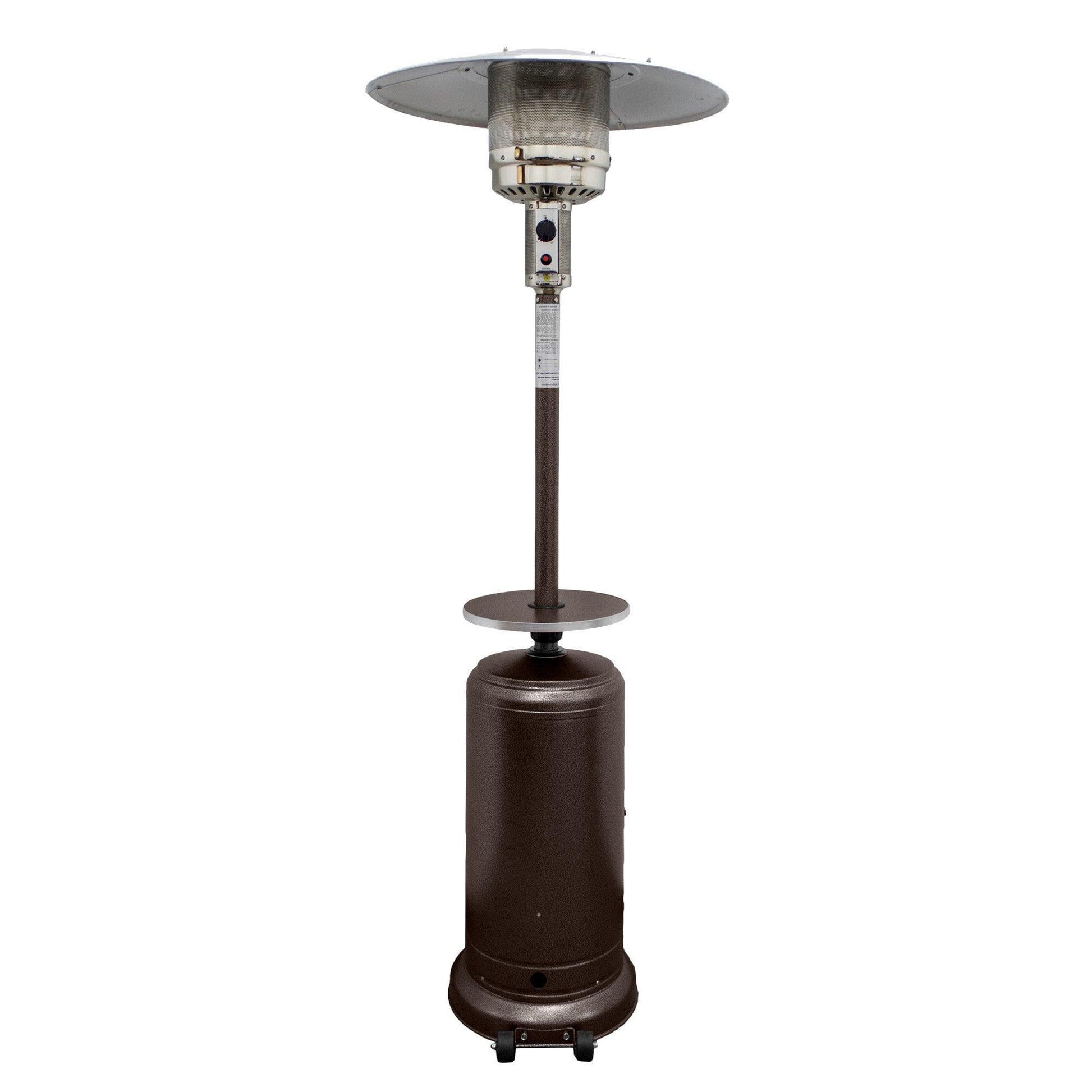48000 BTU Bronze Steel Propane Cylindrical Pole Standing Patio Heater - FurniFindUSA