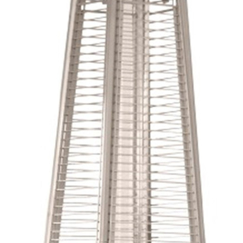 41000 BTU Brown Steel Propane Triangular Pyramid Standing Patio Heater HomeRoots