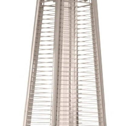 41000 BTU Brown Steel Propane Triangular Pyramid Standing Patio Heater HomeRoots