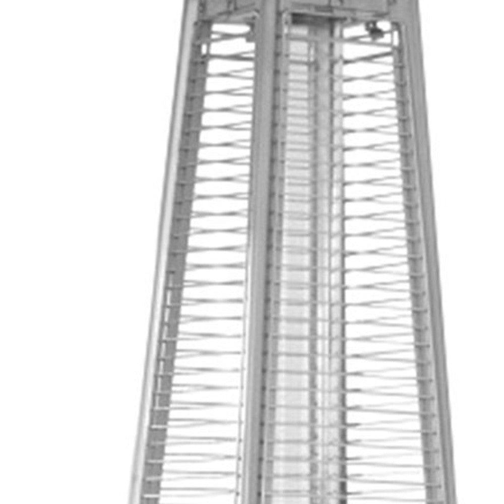 41000 BTU Black Steel Propane Triangular Pyramid Standing Patio Heater - FurniFindUSA