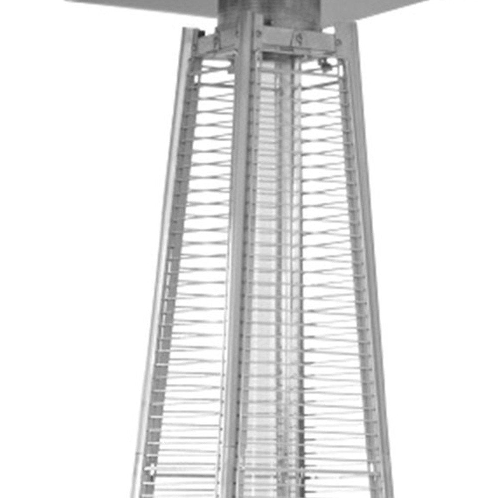 41000 BTU Black Steel Propane Triangular Pyramid Standing Patio Heater HomeRoots