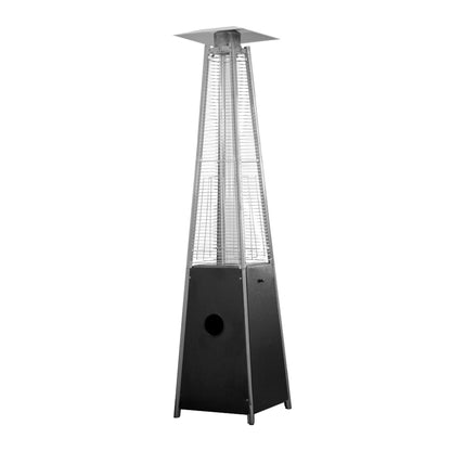 41000 BTU Black Steel Propane Triangular Pyramid Standing Patio Heater - FurniFindUSA