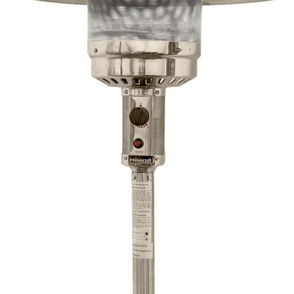 48000 BTU Silver Steel Propane Cylindrical Pole Standing Patio Heater HomeRoots