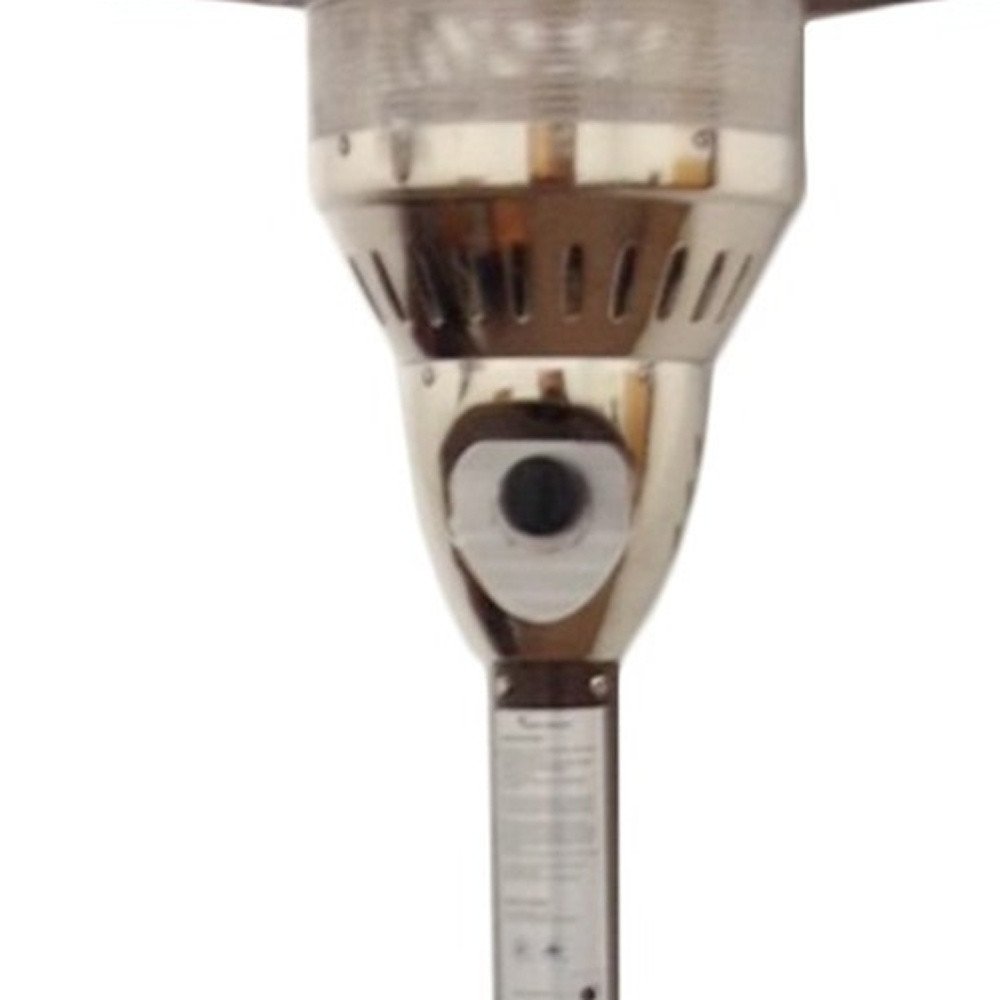 41000 BTU Bronze Steel Natural Gas Cylindrical Pole Standing Patio Heater HomeRoots