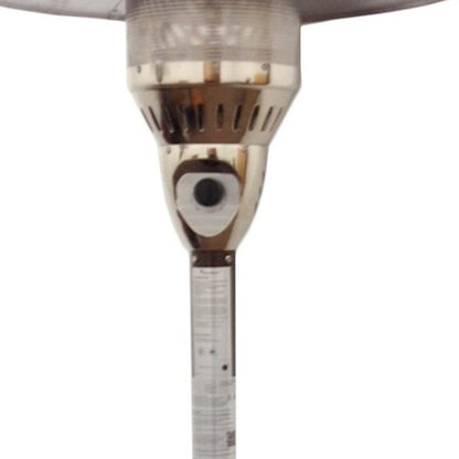 41000 BTU Bronze Steel Natural Gas Cylindrical Pole Standing Patio Heater HomeRoots