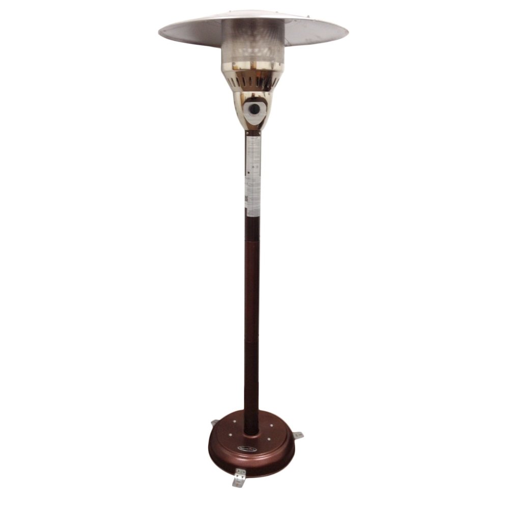 41000 BTU Bronze Steel Natural Gas Cylindrical Pole Standing Patio Heater HomeRoots
