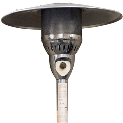 41000 BTU Silver Steel Natural Gas Cylindrical Pole Standing Patio Heater HomeRoots