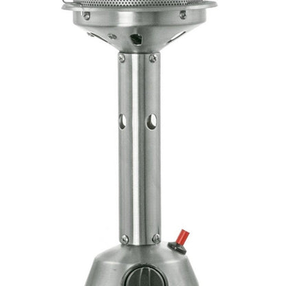 11000 BTU Silver Steel Propane Cylindrical Pole Tabletop Patio Heater HomeRoots