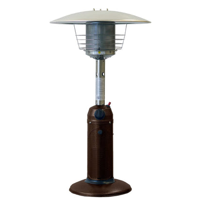 11000 BTU Bronze Steel Propane Cylindrical Pole Tabletop Patio Heater HomeRoots