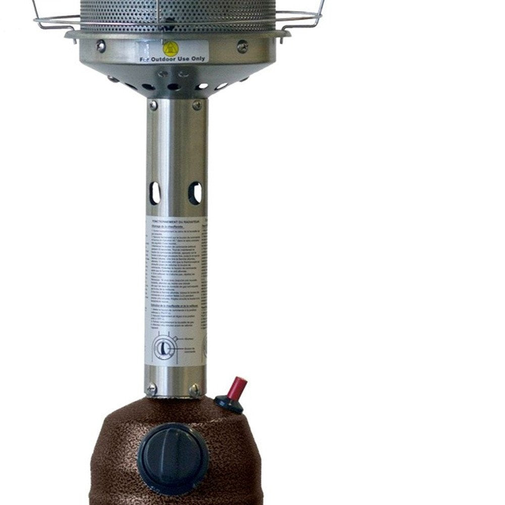 11000 BTU Bronze Steel Propane Cylindrical Pole Tabletop Patio Heater HomeRoots