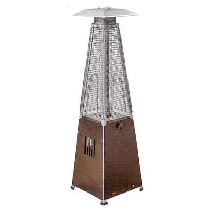 9500 BTU Bronze Steel Propane Triangular Pyramid Tabletop Patio Heater HomeRoots