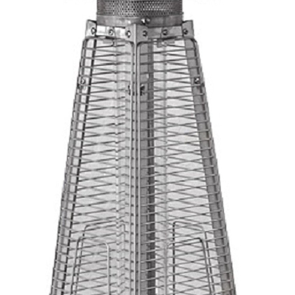 9500 BTU Bronze Steel Propane Triangular Pyramid Tabletop Patio Heater HomeRoots