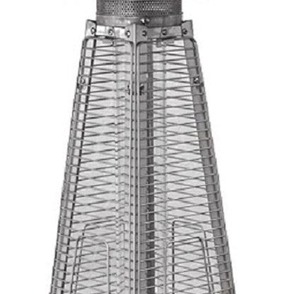 9500 BTU Bronze Steel Propane Triangular Pyramid Tabletop Patio Heater HomeRoots