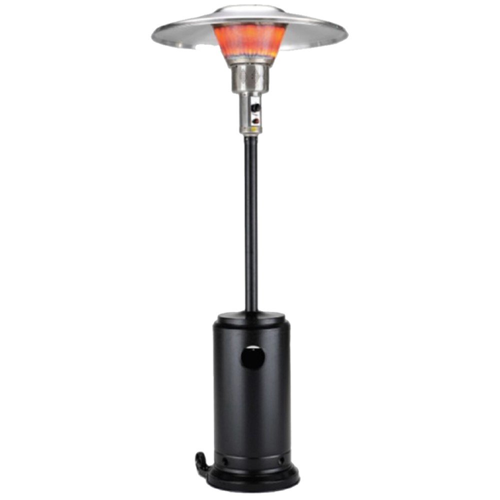 40000 BTU Black Steel Propane Cylindrical Pole Standing Patio Heater HomeRoots