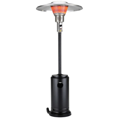 40000 BTU Black Steel Propane Cylindrical Pole Standing Patio Heater HomeRoots